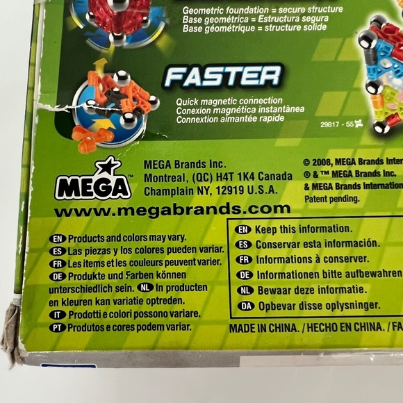 Mega Bloks Magnext Core 29809 Building Toy 25 pieces Kids Ages 6+ Magnetic Set - Picture 6 of 9